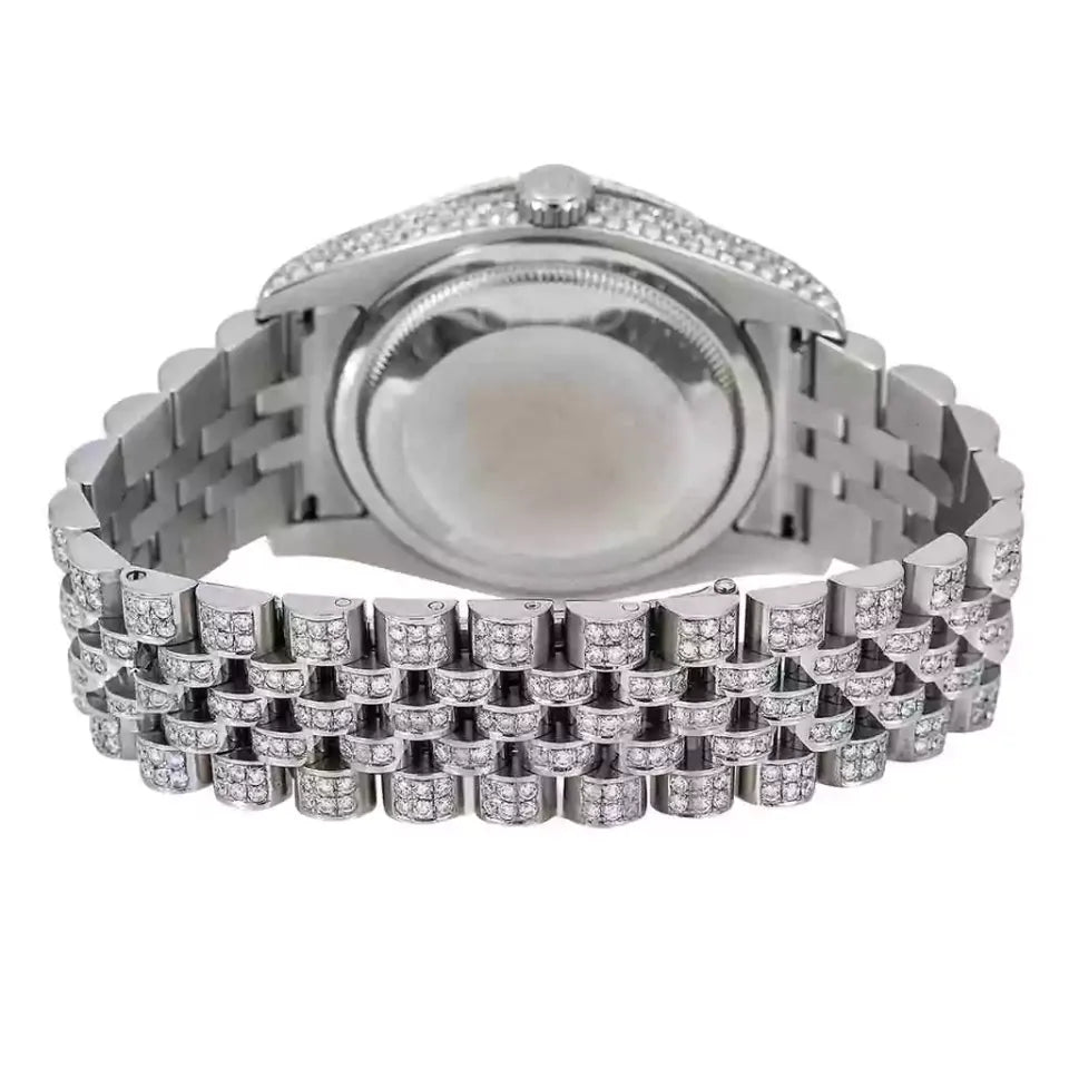 DAZZLING 36MM STAINLESS STEEL WATCH