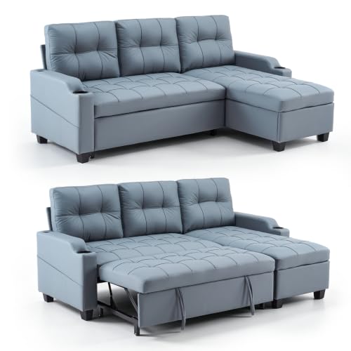 VINGLI Convertible Loveseat Sleeper Sofa Bed, Pullout Couch for Living Room