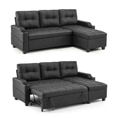 VINGLI Convertible Loveseat Sleeper Sofa Bed, Pullout Couch for Living Room