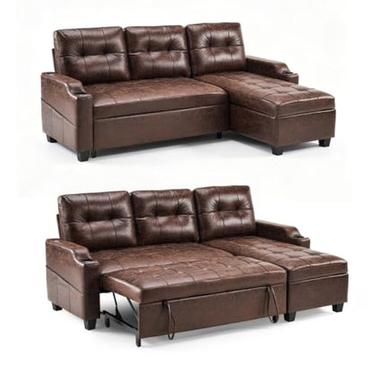 VINGLI Convertible Loveseat Sleeper Sofa Bed, Pullout Couch for Living Room