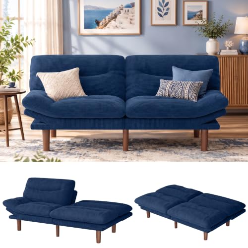 Marsail 66.02" Futon Sofa Bed, Convertible Couch & Sleeper Sofa, Light Grey