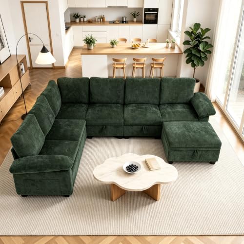 85'' Modular Sectional Sleeper Sofa, L Shape Pull Out Sofa Bed with Storage