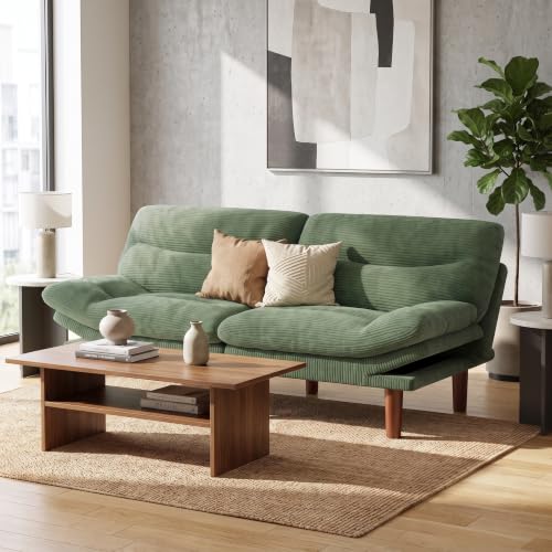 Marsail 66.02" Futon Sofa Bed, Convertible Couch & Sleeper Sofa, Light Grey