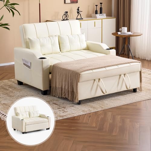 VINGLI Convertible Loveseat Sleeper Sofa Bed, Pullout Couch for Living Room