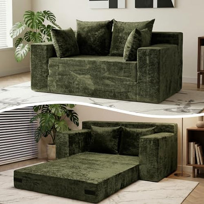 Boneless Couches 70 inch, 3 Seater Boneless Couch with Futon Couch Corduroy Boneless Couch with 5 Pillows, Gray Sofa for Living Room & Bedroom