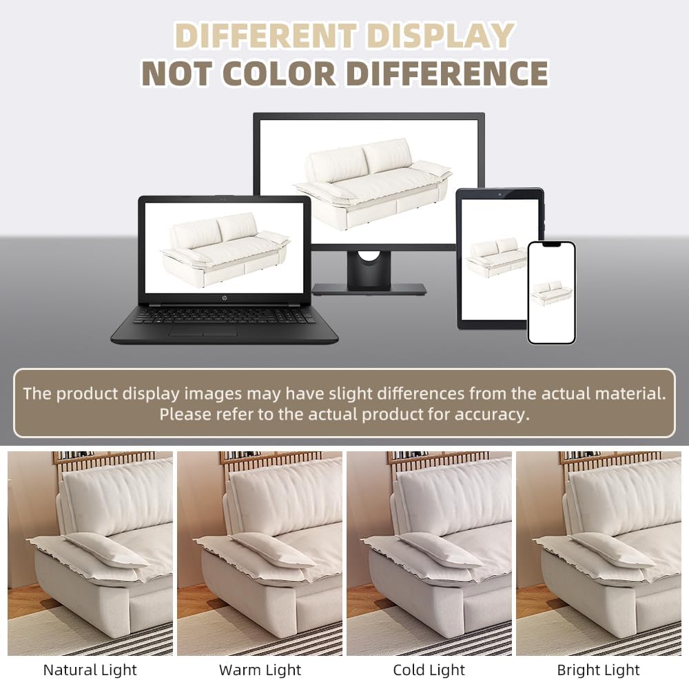 KEIKI 73.2" Queen Convertible Sofa Bed, 3-in-1 Pull-Out Futon Couch with Chaise Lounge Comfort, Soft Velvet Cloud Loveseat for Home Theater, Gaming Lounge, Entertainment Room & Living Space Seating