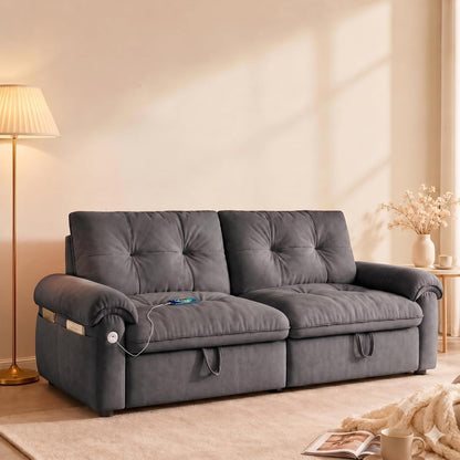 Queen Sleeper Sofa Bed, 77" Pull Out Couch