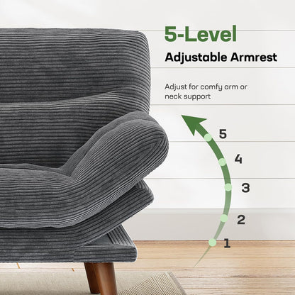Marsail 66.02" Futon Sofa Bed, Convertible Couch & Sleeper Sofa, Light Grey