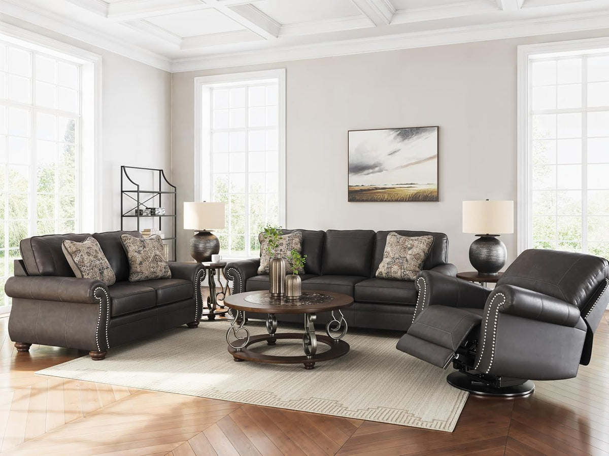 Signature Design by Ashley Chatterton Queen Sleeper Sofa Couch, Granite