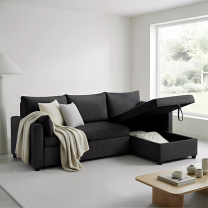 Ball & Cast 86" Sectional Sleeper Sofa Bed Pull Out Couches for Living Room
