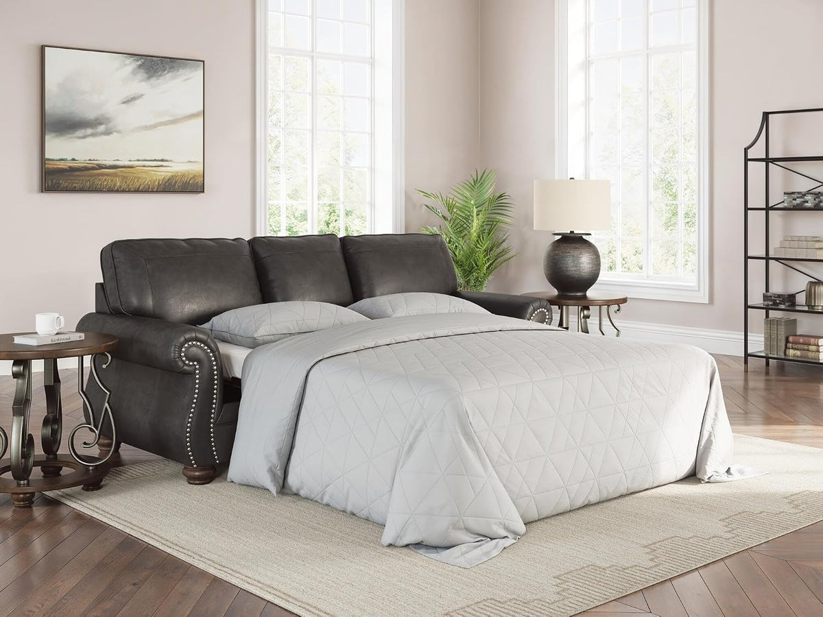 Signature Design by Ashley Chatterton Queen Sleeper Sofa Couch, Granite
