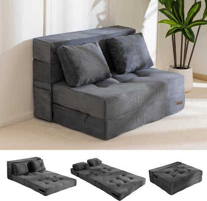 MAXYOYO Convertible Sofa Bed, Fold Out Sofa Couch with Pillow for Adults