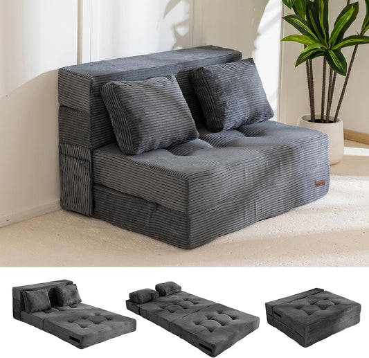 MAXYOYO Convertible Sofa Bed, Fold Out Sofa Couch with Pillow for Adults