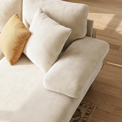 Txtin's Sleeper Sofa with Pull Out Bed 112 Inch U Shaped Sectional Couch