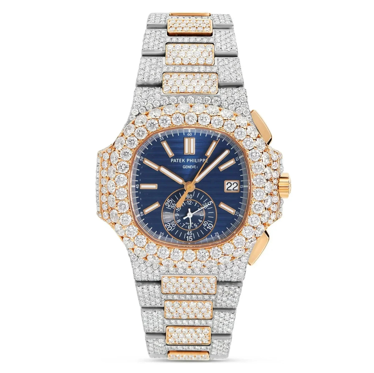 luxurious Iced out Studded Diamond Watch