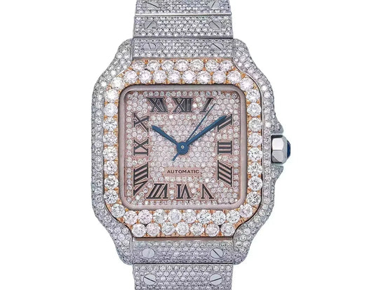 Exquisite 36mm Rose Gold Diamond Watch