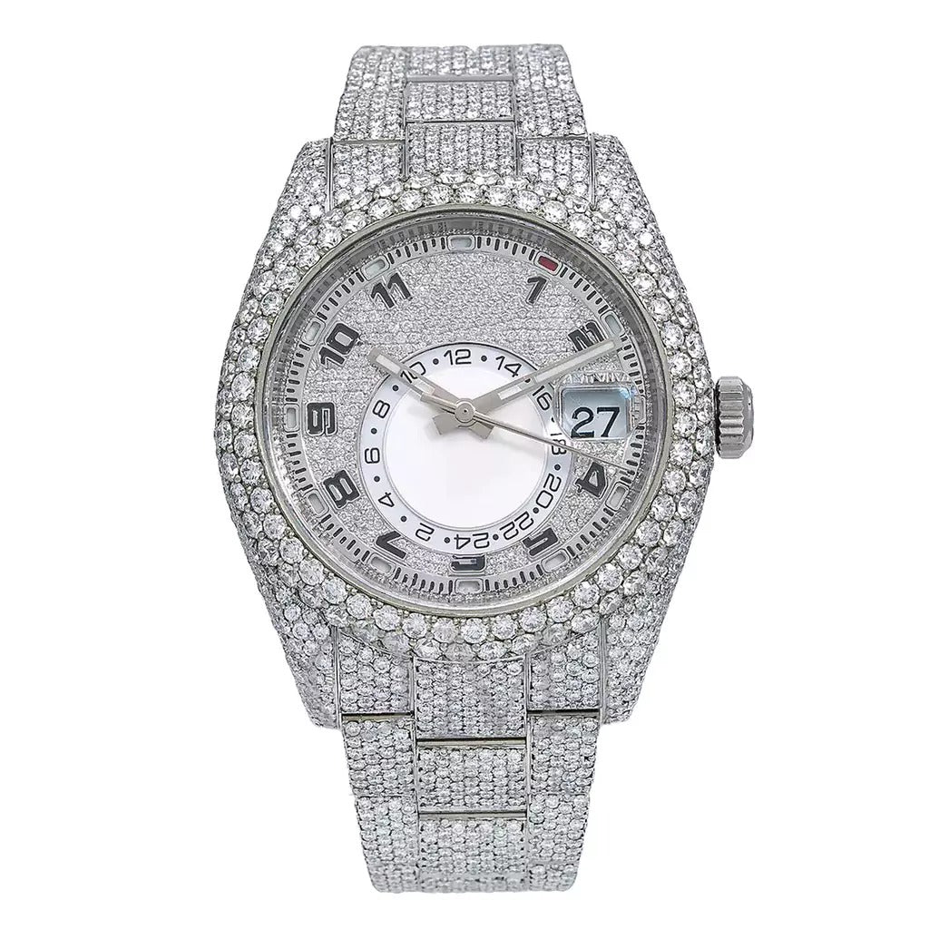 EXQUISITE 42MM SILVER DIAL WATCH
