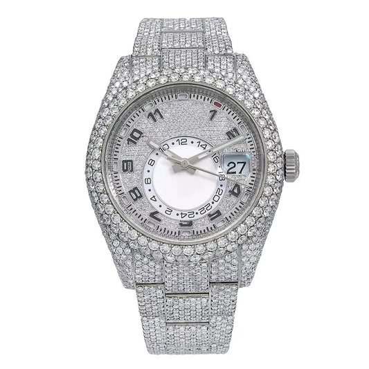 EXQUISITE 42MM SILVER DIAL WATCH
