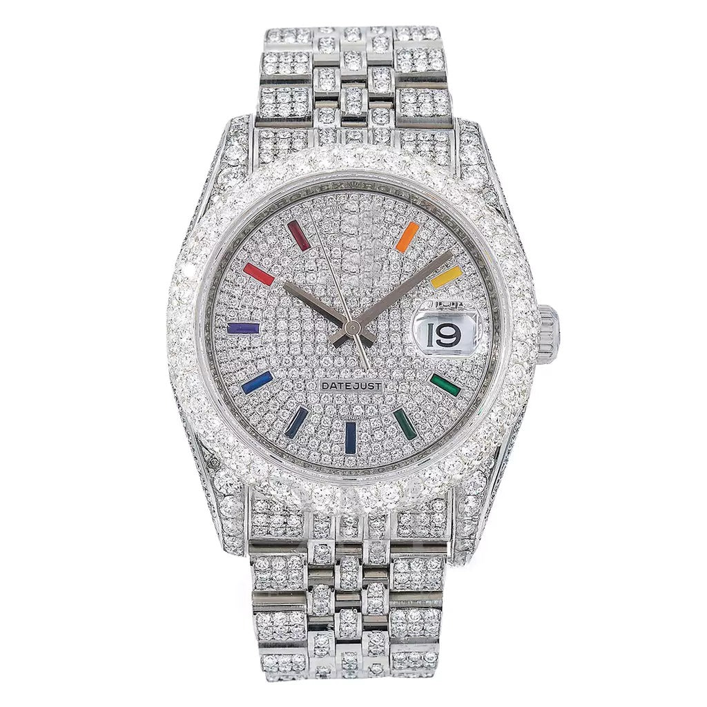DAZZLING 36MM STAINLESS STEEL WATCH