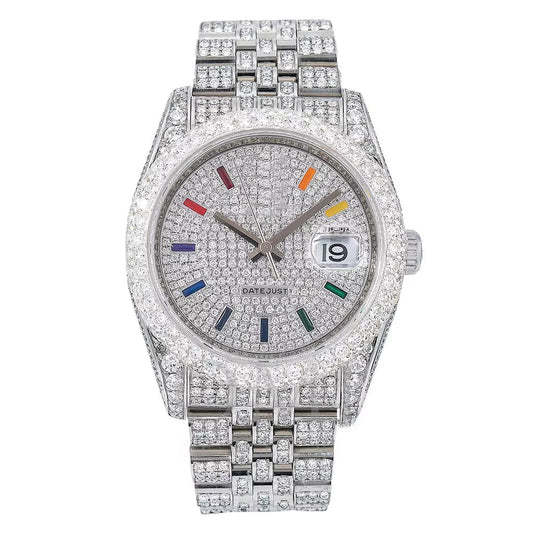 DAZZLING 36MM STAINLESS STEEL WATCH