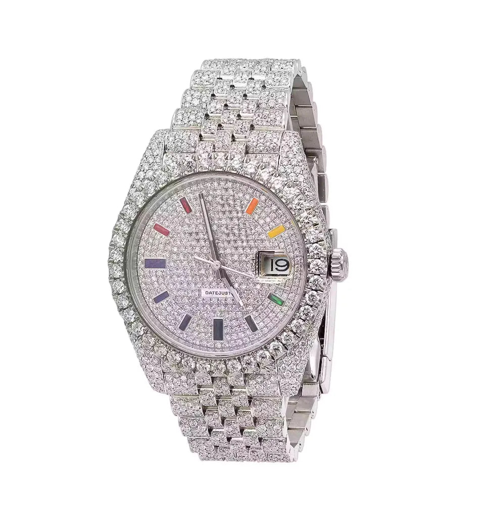 DAZZLING 36MM STAINLESS STEEL WATCH