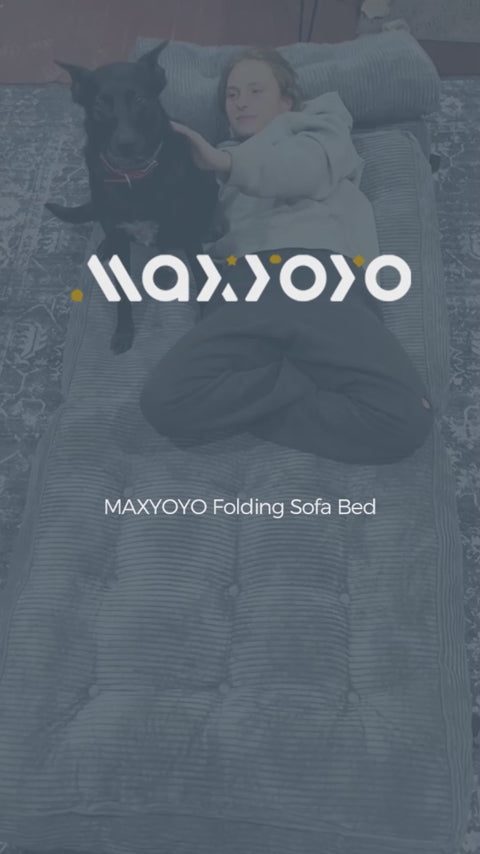 MAXYOYO Folding Sofa Bed, Convertible Chair Bed with Pillow
