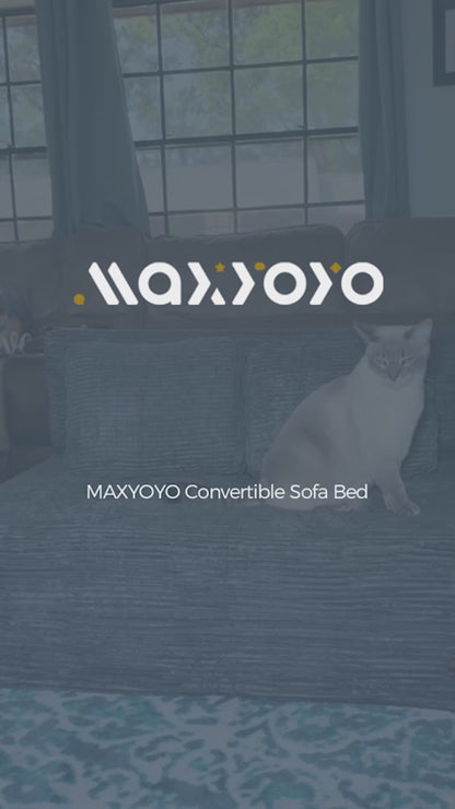 MAXYOYO Convertible Sofa Bed, Fold Out Sofa Couch with Pillow for Adults