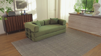 79" Convertible Sofa Bed, Boneless Sleeper Futon Couch for Living Room