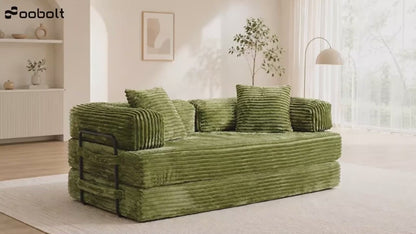 79" Convertible Sofa Bed, Boneless Sleeper Futon Couch for Living Room
