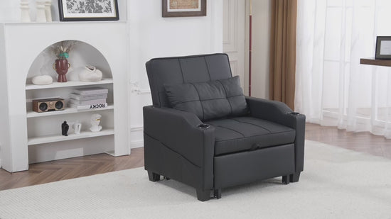 VINGLI Convertible Loveseat Sleeper Sofa Bed, Pullout Couch for Living Room