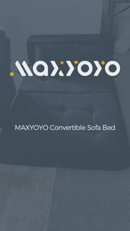MAXYOYO Convertible Sofa Bed, Fold Out Sofa Couch with Pillow for Adults