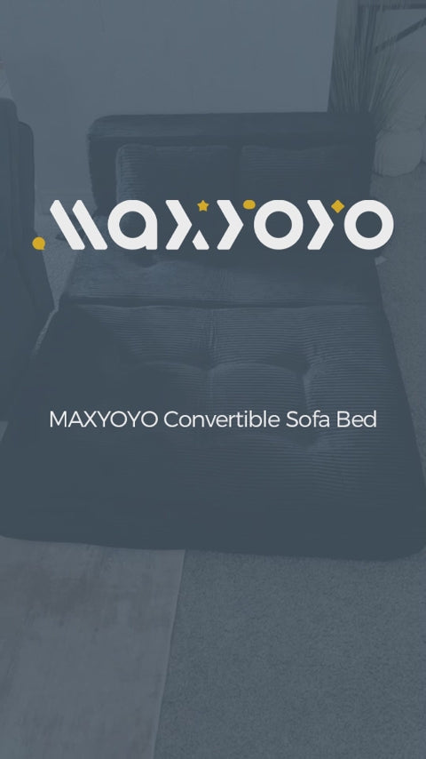 MAXYOYO Convertible Sofa Bed, Fold Out Sofa Couch with Pillow for Adults