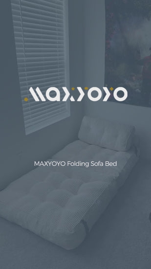 MAXYOYO Folding Sofa Bed, Convertible Chair Bed with Pillow