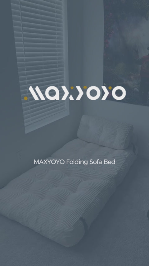 MAXYOYO Folding Sofa Bed, Convertible Chair Bed with Pillow