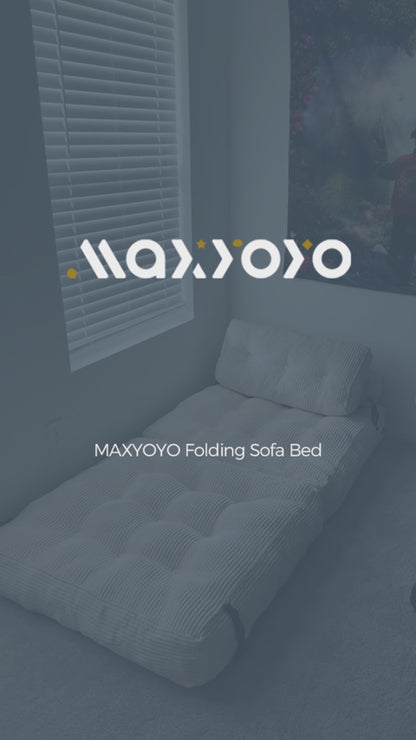 MAXYOYO Folding Sofa Bed, Convertible Chair Bed with Pillow