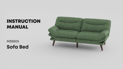 Marsail 66.02" Futon Sofa Bed, Convertible Couch & Sleeper Sofa, Light Grey