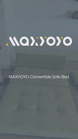 MAXYOYO Convertible Sofa Bed, Fold Out Sofa Couch with Pillow for Adults