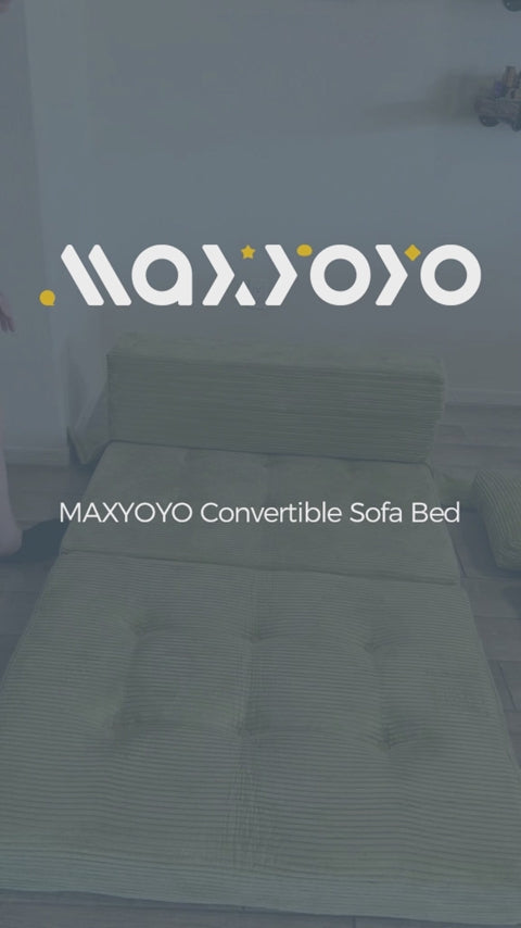 MAXYOYO Convertible Sofa Bed, Fold Out Sofa Couch with Pillow for Adults