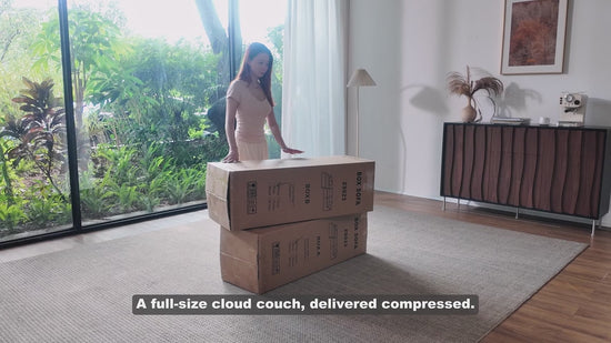 110" Boneless Cloud Couch Sectional for Living Room, Oversized Modular L Shaped Sofa with Ottoman, Deep Seat Chenille Sectional Couch for Cloud-Like Comfort (Pearl White)
