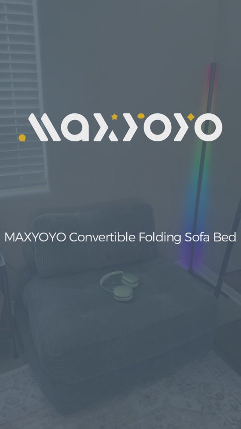 MAXYOYO Folding Sofa Bed, Convertible Chair Bed with Pillow
