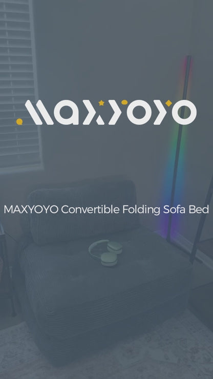 MAXYOYO Folding Sofa Bed, Convertible Chair Bed with Pillow