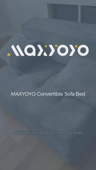 MAXYOYO Convertible Sofa Bed, Fold Out Sofa Couch with Pillow for Adults