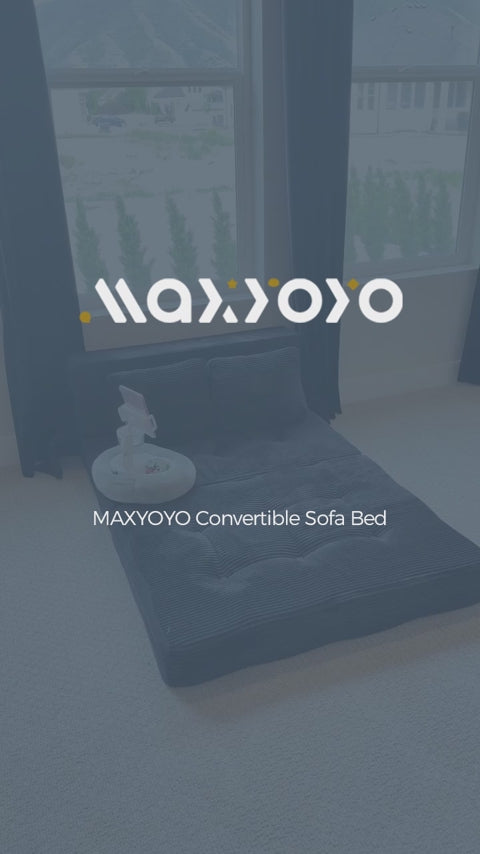 MAXYOYO Convertible Sofa Bed, Fold Out Sofa Couch with Pillow for Adults