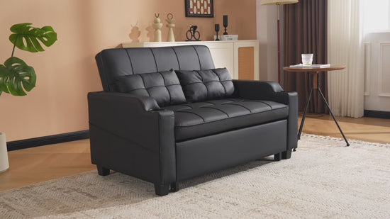 VINGLI Convertible Loveseat Sleeper Sofa Bed, Pullout Couch for Living Room