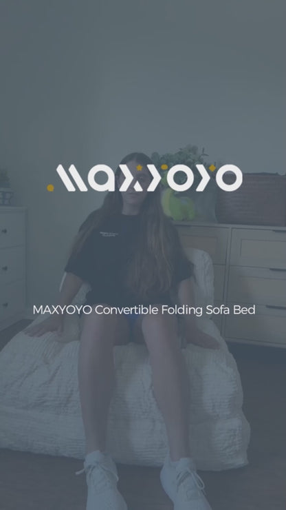 MAXYOYO Folding Sofa Bed, Convertible Chair Bed with Pillow
