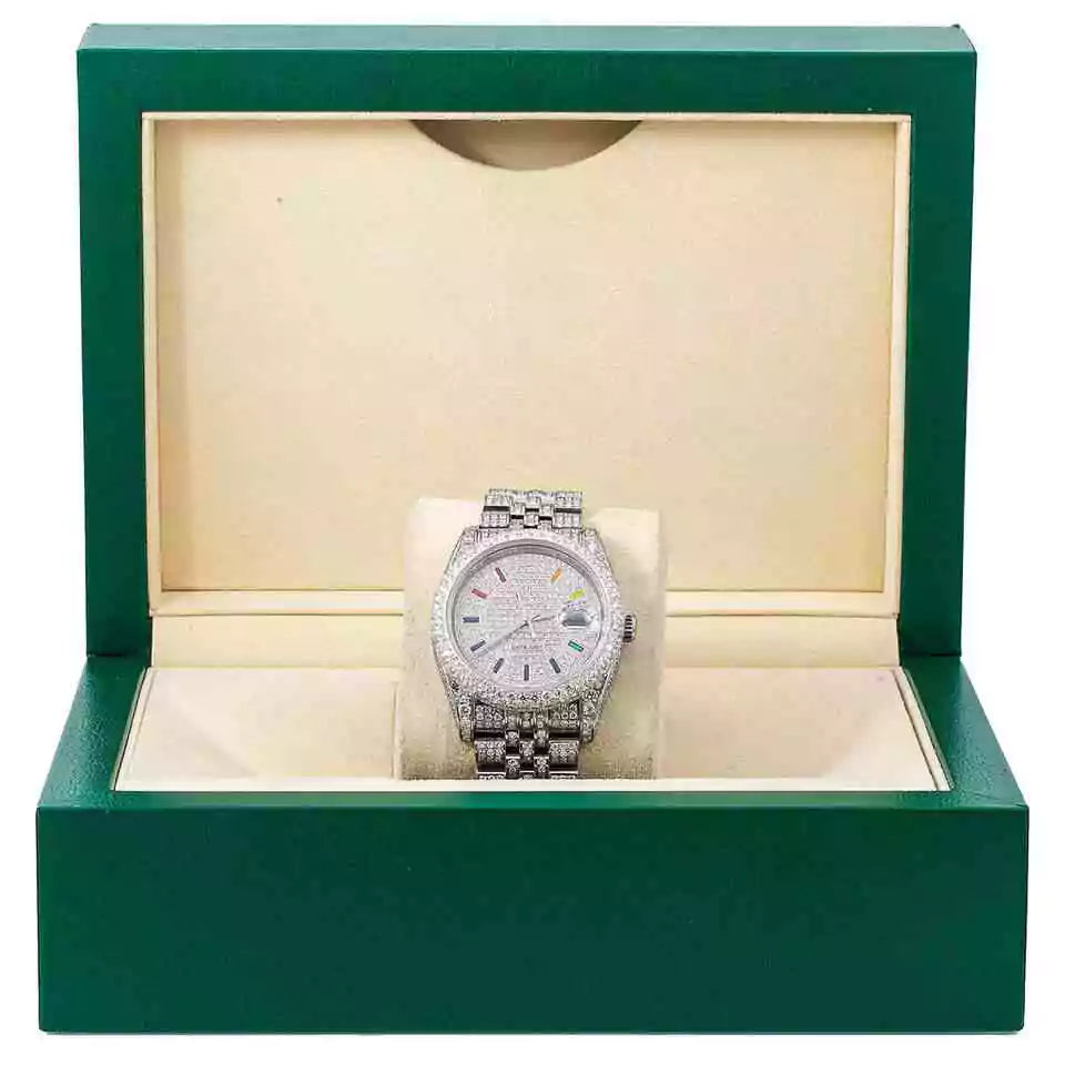 DAZZLING 36MM STAINLESS STEEL WATCH